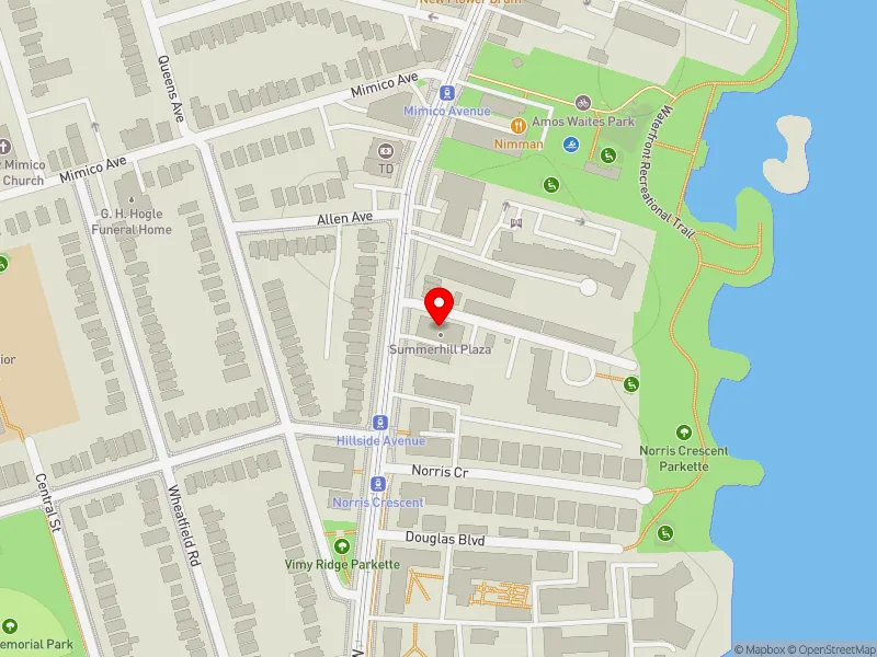 RentSafeTO apartment evaluation map view of 2507 LAKE SHORE BLVD W in Etobicoke-Lakeshore, Toronto