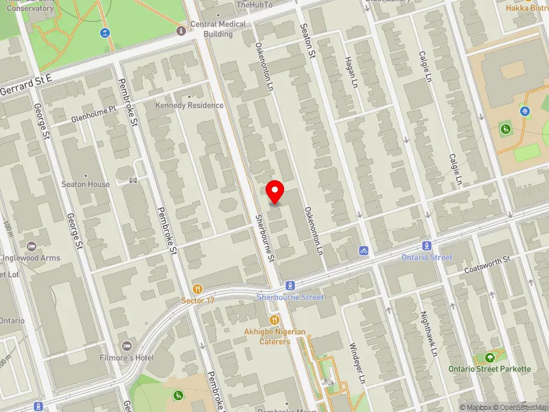 RentSafeTO apartment evaluation map view of 251 SHERBOURNE ST in Toronto Centre, Toronto
