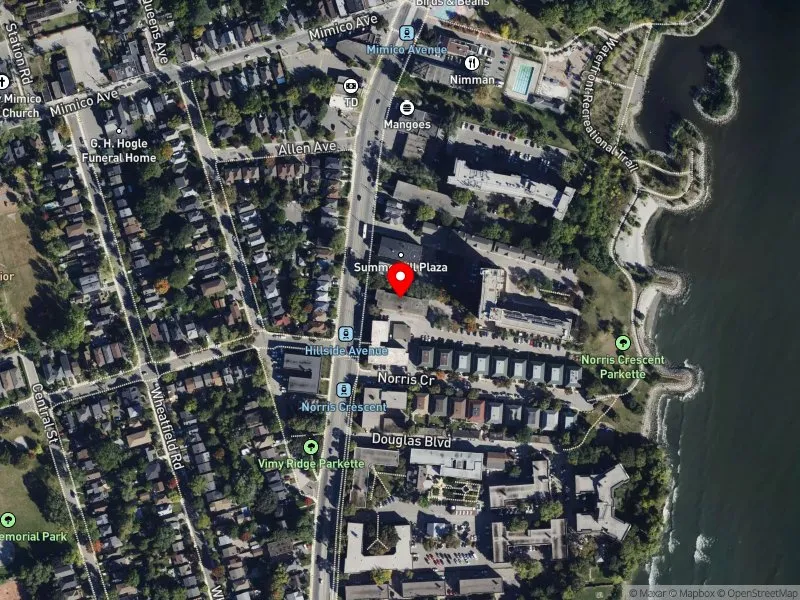 RentSafeTO apartment evaluation satellite view of 2515 LAKE SHORE BLVD W in Etobicoke-Lakeshore, Toronto