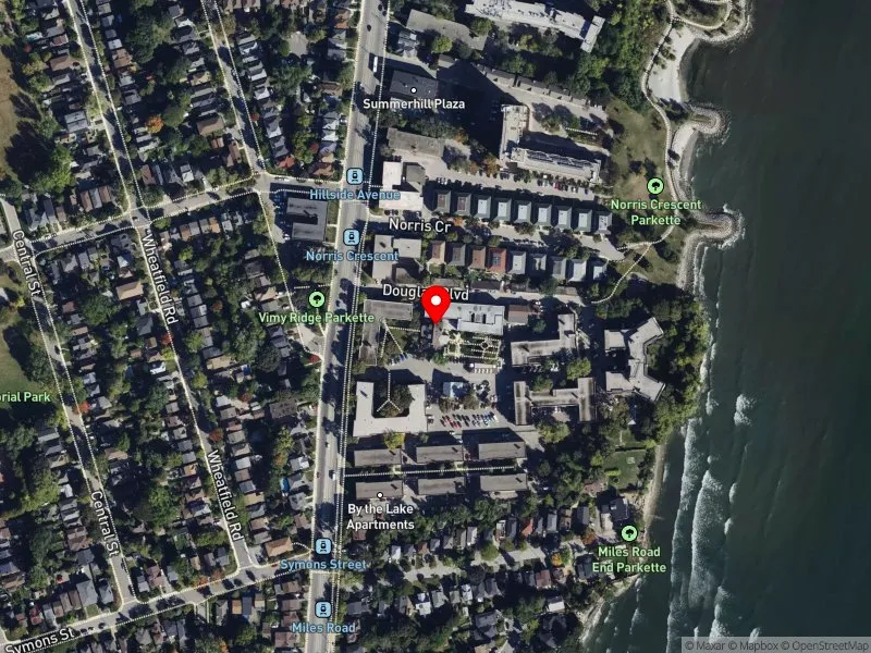 RentSafeTO apartment evaluation satellite view of 2523 LAKE SHORE BLVD W in Etobicoke-Lakeshore, Toronto
