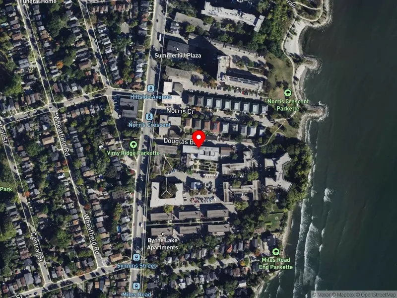 RentSafeTO apartment evaluation satellite view of 2525 LAKE SHORE BLVD W in Etobicoke-Lakeshore, Toronto
