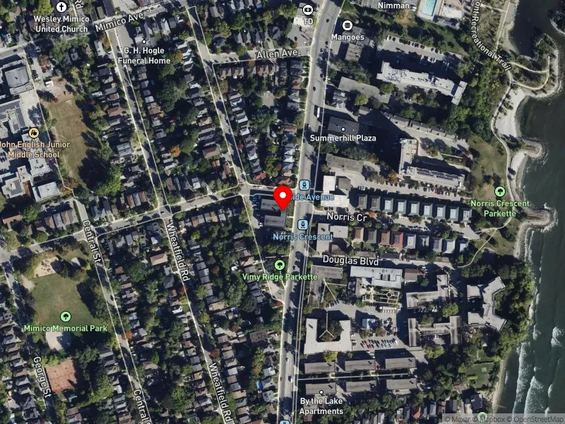 RentSafeTO apartment evaluation satellite view of 2532 LAKE SHORE BLVD W in Etobicoke-Lakeshore, Toronto