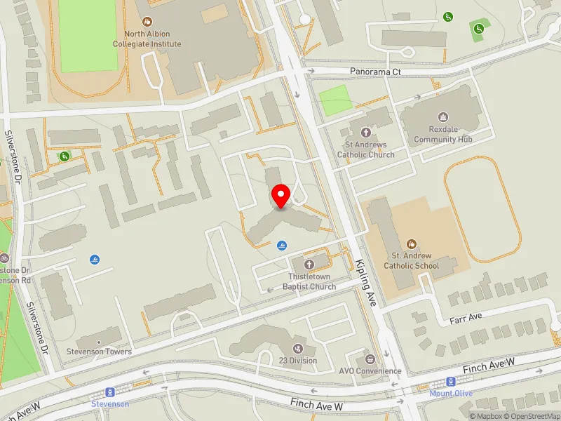 RentSafeTO apartment evaluation map view of 2548 KIPLING AVE in Etobicoke North, Toronto