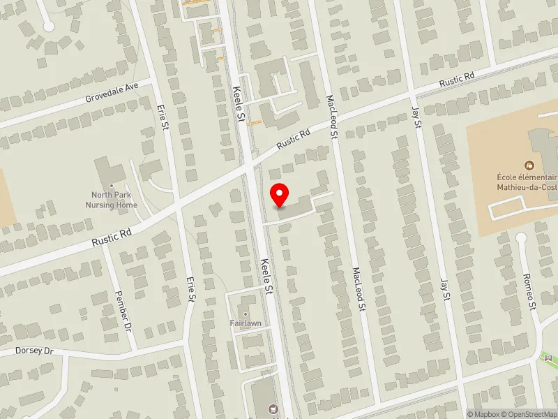 RentSafeTO apartment evaluation map view of 2567 KEELE ST in York South-Weston, Toronto