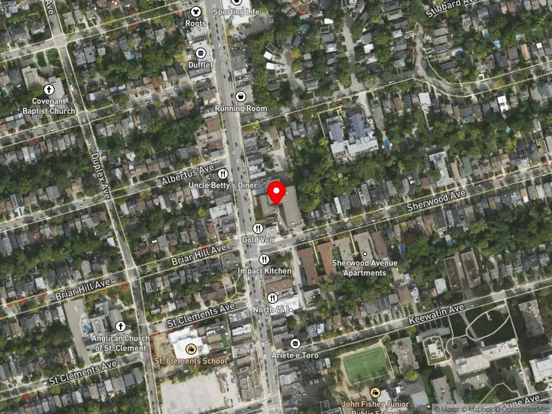 RentSafeTO apartment evaluation satellite view of 2567 YONGE ST in Don Valley West, Toronto