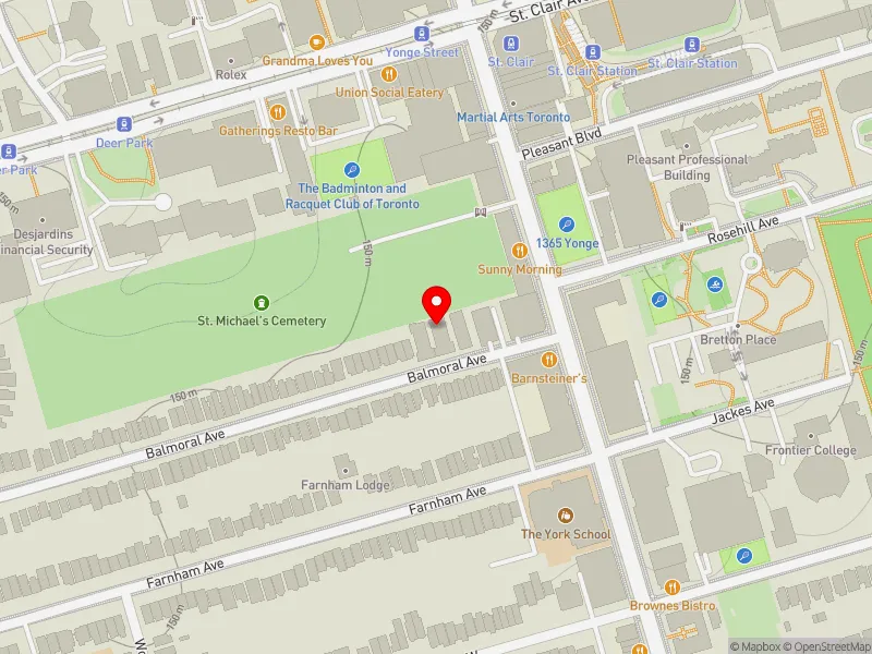 RentSafeTO apartment evaluation map view of 26 BALMORAL AVE in Toronto-St. Paul's, Toronto