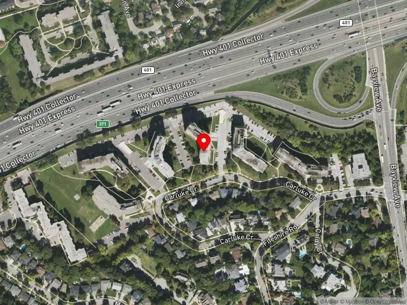 RentSafeTO apartment evaluation satellite view of 26 CARLUKE CRES in Don Valley West, Toronto