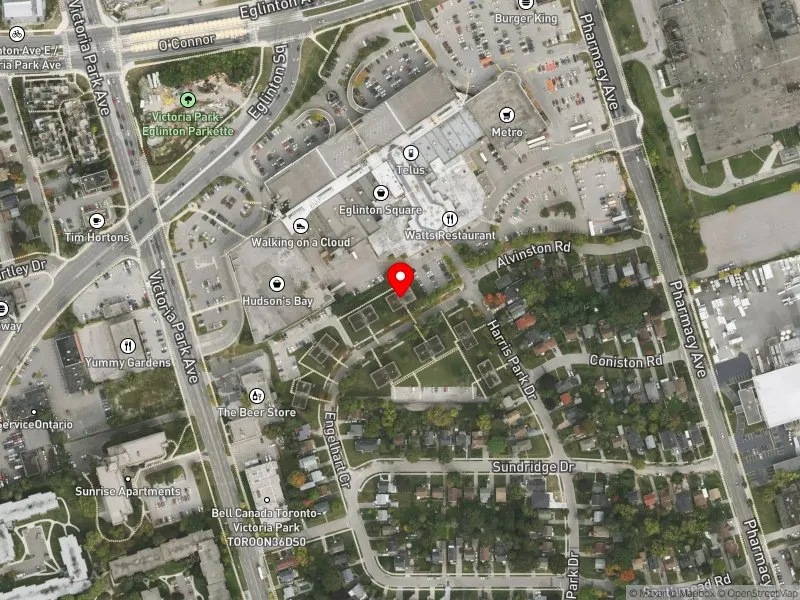 RentSafeTO apartment evaluation satellite view of 26 ENGELHART CRES in Scarborough Southwest, Toronto