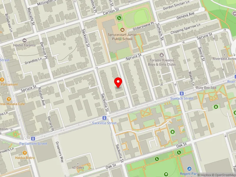 RentSafeTO apartment evaluation map view of 26 GIFFORD ST in Toronto Centre, Toronto