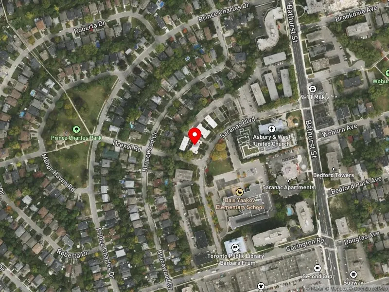 RentSafeTO apartment evaluation satellite view of 26 SARANAC BLVD in Eglinton-Lawrence, Toronto