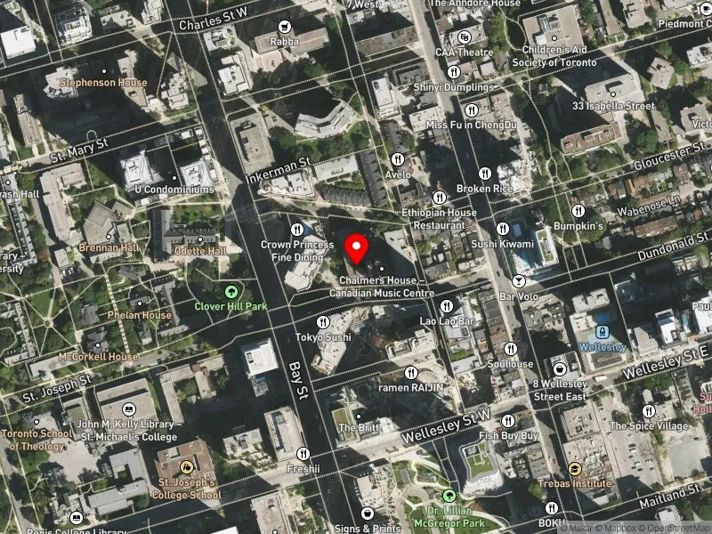 RentSafeTO apartment evaluation satellite view of 26 ST JOSEPH ST in Toronto Centre, Toronto