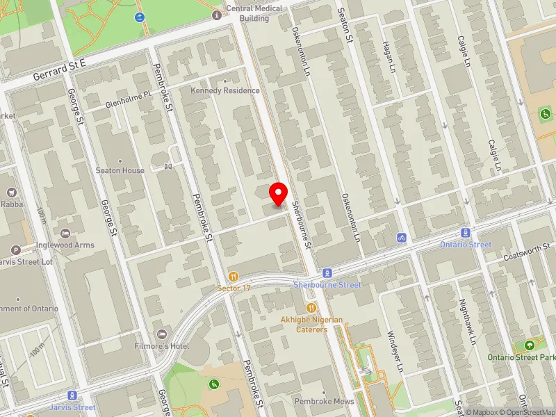 RentSafeTO apartment evaluation map view of 260 SHERBOURNE ST in Toronto Centre, Toronto