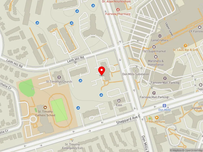 RentSafeTO apartment evaluation map view of 2600 DON MILLS RD in Don Valley North, Toronto
