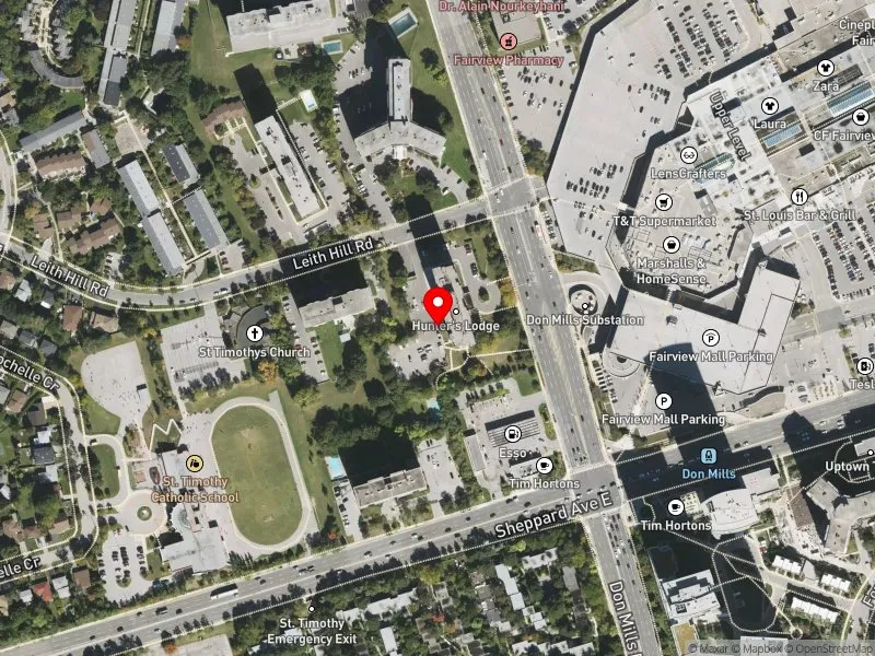 RentSafeTO apartment evaluation satellite view of 2600 DON MILLS RD in Don Valley North, Toronto