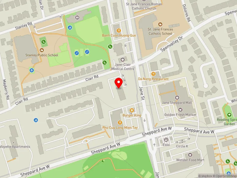 RentSafeTO apartment evaluation map view of 2600 JANE ST in Humber River-Black Creek, Toronto