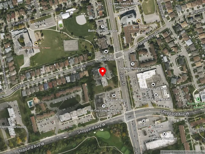 RentSafeTO apartment evaluation satellite view of 2600 JANE ST in Humber River-Black Creek, Toronto