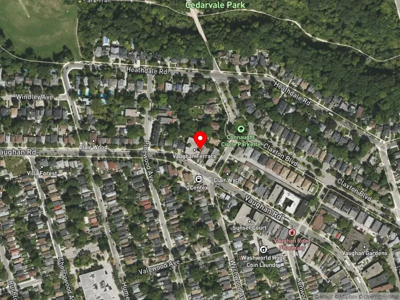 RentSafeTO apartment evaluation satellite view of 261 VAUGHAN RD in Toronto-St. Paul's, Toronto