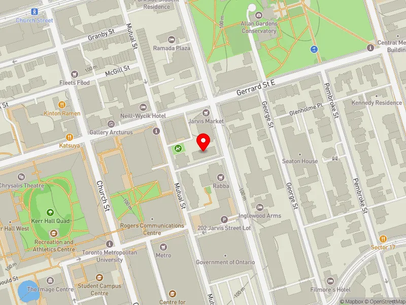 RentSafeTO apartment evaluation map view of 262 JARVIS ST in Toronto Centre, Toronto