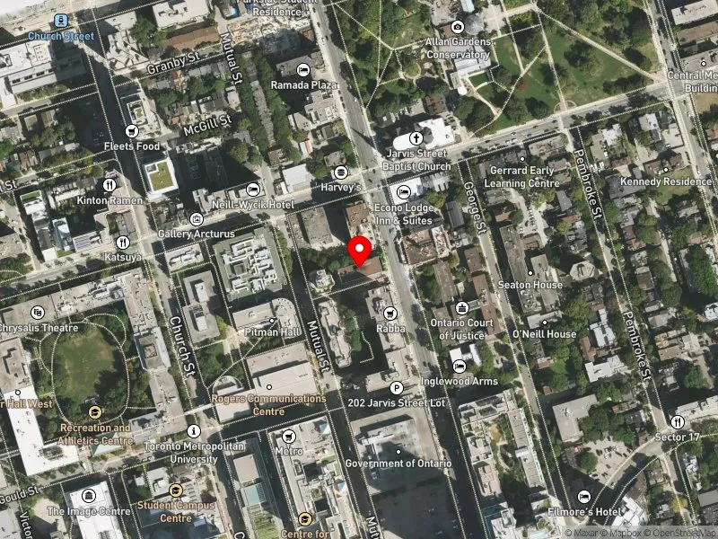 RentSafeTO apartment evaluation satellite view of 262 JARVIS ST in Toronto Centre, Toronto