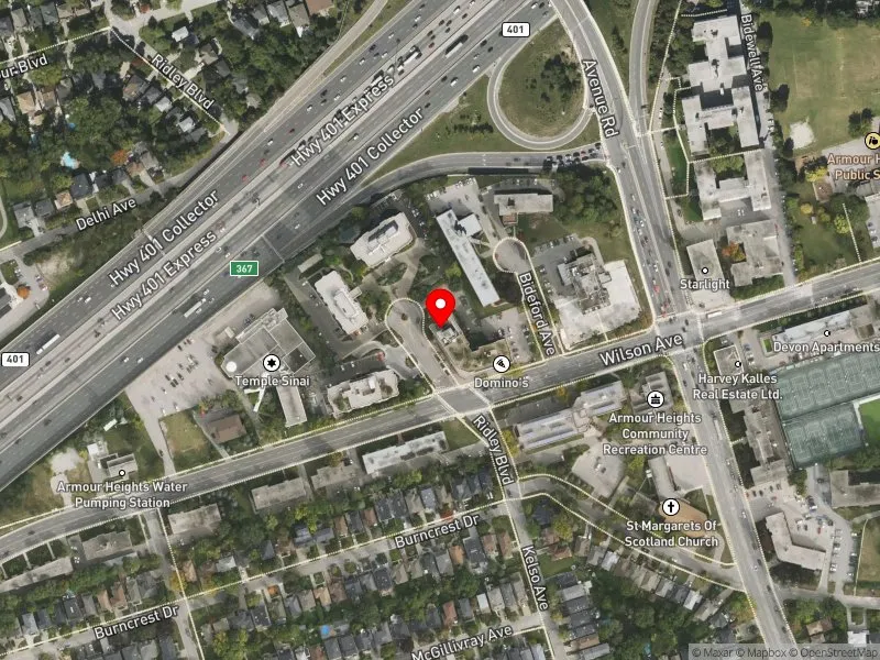 RentSafeTO apartment evaluation satellite view of 262 RIDLEY BLVD in Eglinton-Lawrence, Toronto