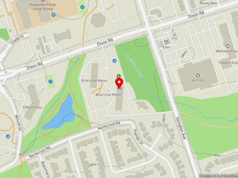 RentSafeTO apartment evaluation map view of 263 DIXON RD in Etobicoke Centre, Toronto
