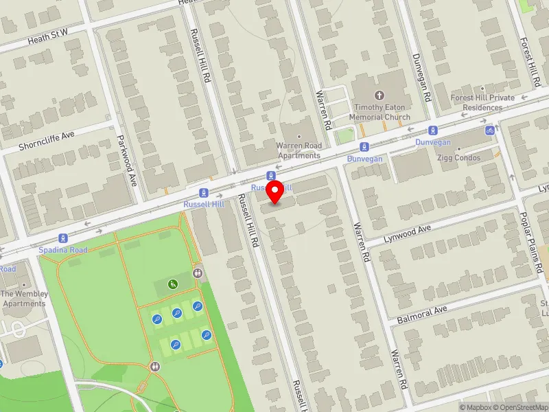 RentSafeTO apartment evaluation map view of 263 RUSSELL HILL RD in Toronto-St. Paul's, Toronto