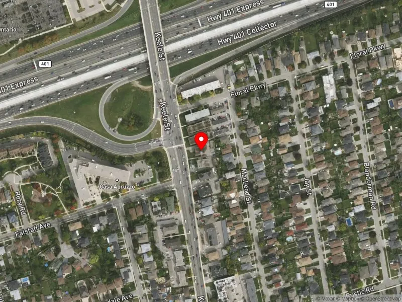 RentSafeTO apartment evaluation satellite view of 2639 KEELE ST in York South-Weston, Toronto
