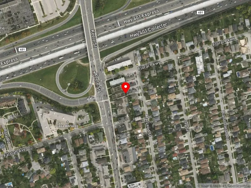 RentSafeTO apartment evaluation satellite view of 2641 KEELE ST in York South-Weston, Toronto