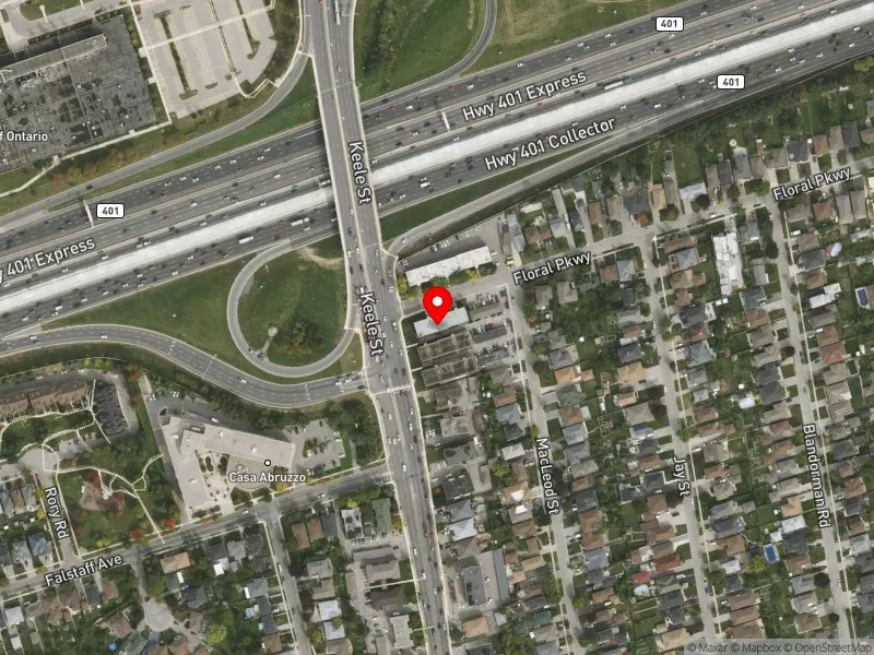 RentSafeTO apartment evaluation satellite view of 2645 KEELE ST in York South-Weston, Toronto