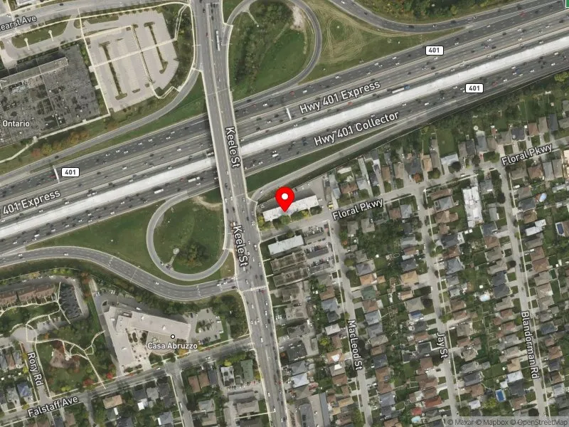 RentSafeTO apartment evaluation satellite view of 2647 KEELE ST in York South-Weston, Toronto