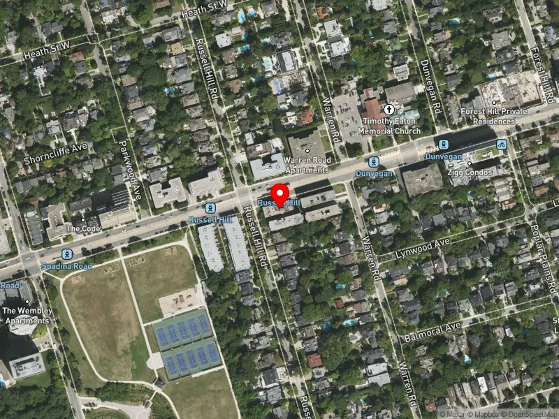 RentSafeTO apartment evaluation satellite view of 265 RUSSELL HILL RD in Toronto-St. Paul's, Toronto