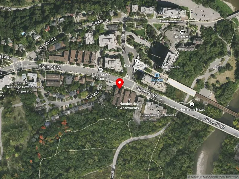 RentSafeTO apartment evaluation satellite view of 2655 BLOOR ST W in Etobicoke-Lakeshore, Toronto