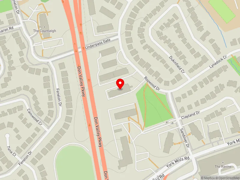 RentSafeTO apartment evaluation map view of 267 ROYWOOD DR in Don Valley East, Toronto