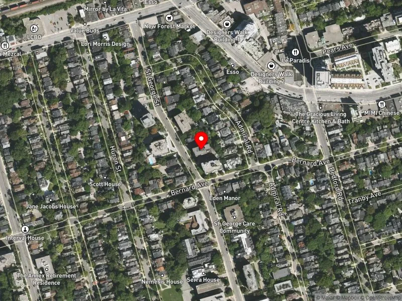 RentSafeTO apartment evaluation satellite view of 267 ST GEORGE ST in University-Rosedale, Toronto