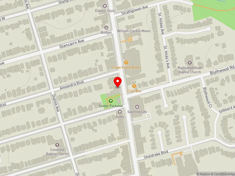 RentSafeTO apartment evaluation map view of 2674 YONGE ST in Eglinton-Lawrence, Toronto
