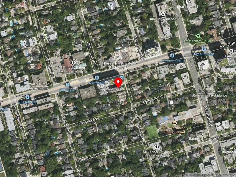 RentSafeTO apartment evaluation satellite view of 268 POPLAR PLAINS RD in Toronto-St. Paul's, Toronto