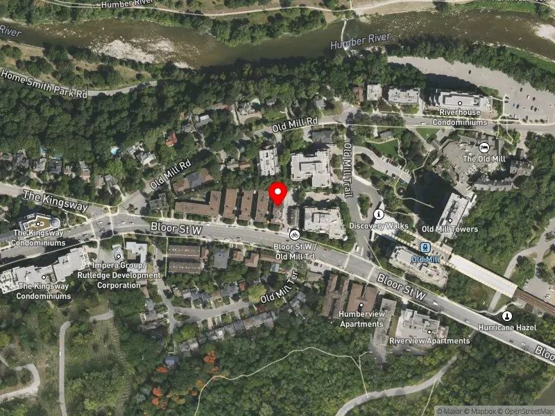 RentSafeTO apartment evaluation satellite view of 2684 BLOOR ST W in Etobicoke-Lakeshore, Toronto