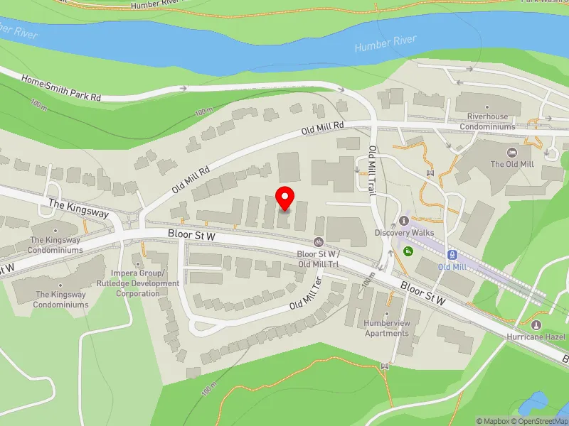 RentSafeTO apartment evaluation map view of 2686 BLOOR ST W in Etobicoke-Lakeshore, Toronto