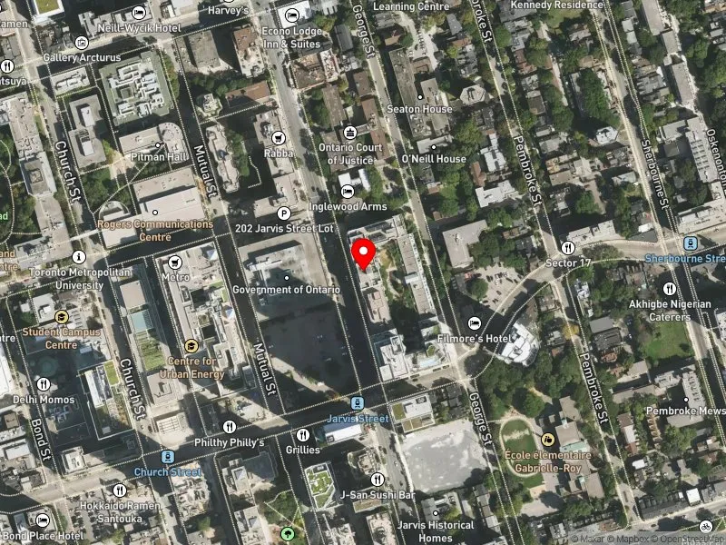 RentSafeTO apartment evaluation satellite view of 269 JARVIS ST in Toronto Centre, Toronto
