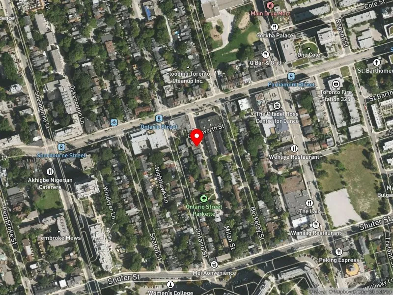 RentSafeTO apartment evaluation satellite view of 270 MILAN ST in Toronto Centre, Toronto