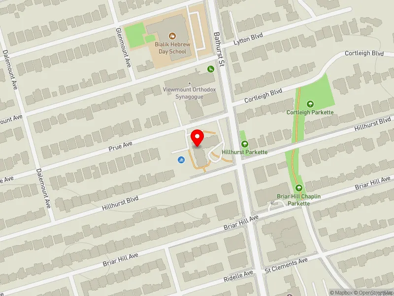 RentSafeTO apartment evaluation map view of 2700 BATHURST ST in Eglinton-Lawrence, Toronto
