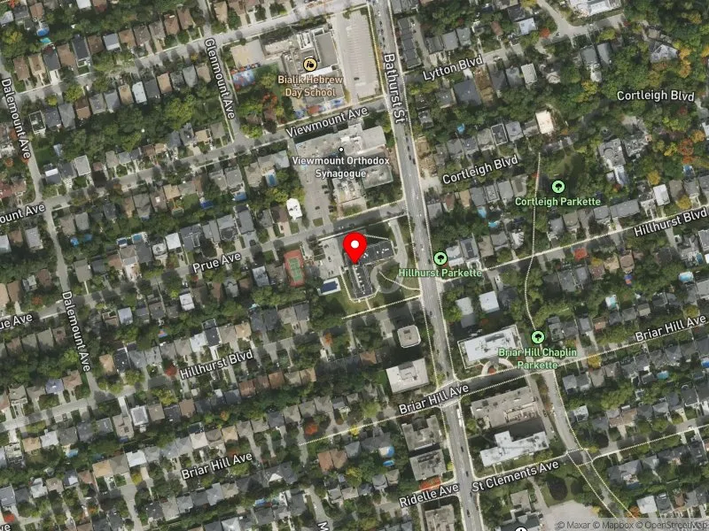 RentSafeTO apartment evaluation satellite view of 2700 BATHURST ST in Eglinton-Lawrence, Toronto