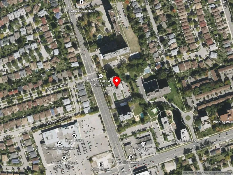 RentSafeTO apartment evaluation satellite view of 2727 VICTORIA PARK AVE in Scarborough-Agincourt, Toronto