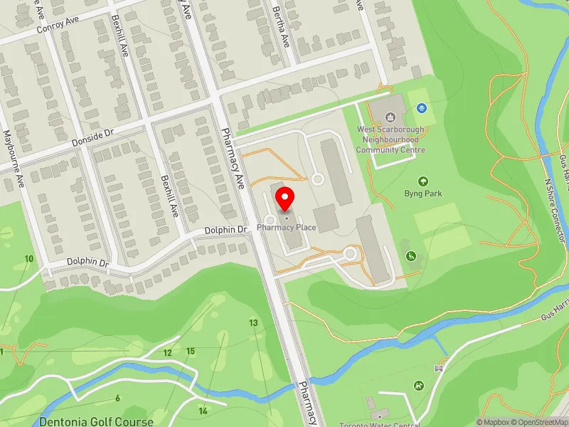 RentSafeTO apartment evaluation map view of 273 PHARMACY AVE in Scarborough Southwest, Toronto