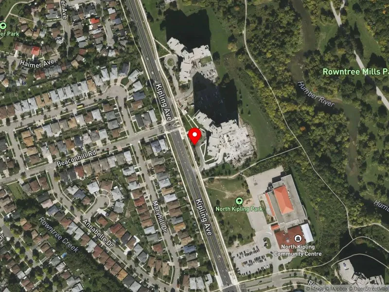 RentSafeTO apartment evaluation satellite view of 2737 KIPLING AVE in Etobicoke North, Toronto