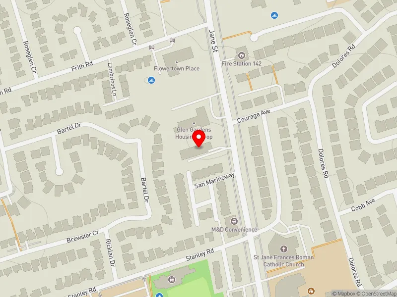 RentSafeTO apartment evaluation map view of 2740 JANE ST in Humber River-Black Creek, Toronto