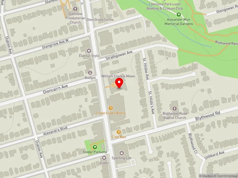 RentSafeTO apartment evaluation map view of 2745 YONGE ST in Don Valley West, Toronto