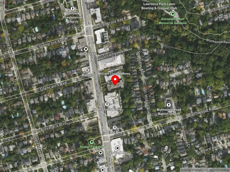 RentSafeTO apartment evaluation satellite view of 2745 YONGE ST in Don Valley West, Toronto