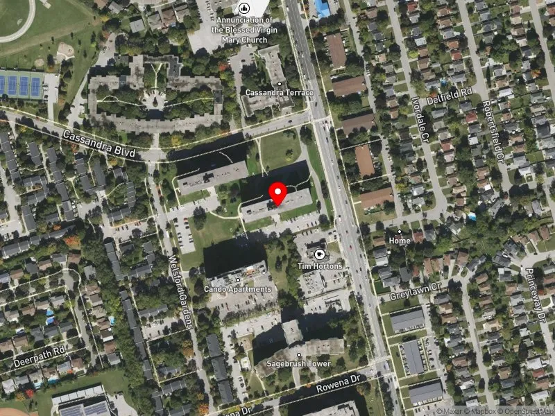RentSafeTO apartment evaluation satellite view of 275 CASSANDRA BLVD in Don Valley East, Toronto