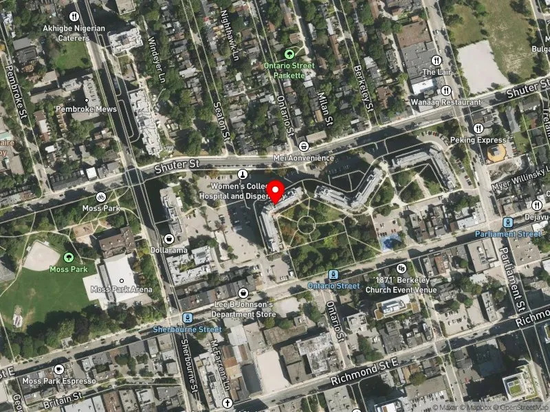 RentSafeTO apartment evaluation satellite view of 275 SHUTER ST in Toronto Centre, Toronto